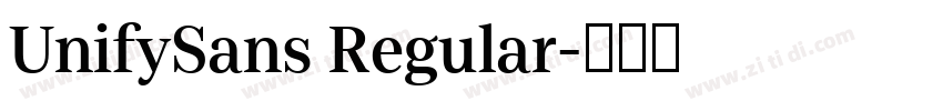 UnifySans Regular字体转换